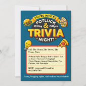 Invitation Soirée Potluck Trivia se réunir (Devant)