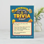 Invitation Soirée Potluck Trivia se réunir (Debout devant)