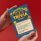 Invitation Soirée Potluck Trivia se réunir