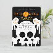 Invitation Soirée pour enfants Halloween Éffrayant (Debout devant)