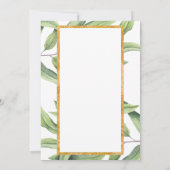 Invitation Soirée pour l'amour de la Fête des mariées botaniq (Dos)