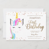 Invitation Soirée pour le premier anniversaire de la petite f (Devant)