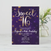 Invitation Soirée Pourpre et Or sous les étoiles Fête des 16  (Debout devant)