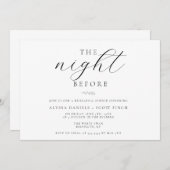 Invitation Soirée précédant le souper de la Branche Invitatio (Devant / Derrière)