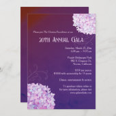 Invitation Soirée Purple Hydrangeas Gala annuel (Devant / Derrière)