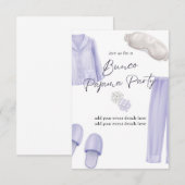 Invitation soirée pyjama bunco (Devant / Derrière)