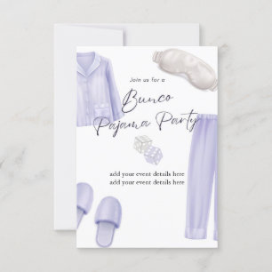 Invitation soirée pyjama bunco