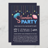 Invitation Soirée Pyjama entre Filles pour l'Enterrement de V (Devant / Derrière)