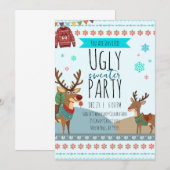 Invitation Soirée Pyjama Moche – Amusement Flocon de Neige Re (Devant / Derrière)