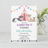 Invitation Soirée pyjama pour animaux (Debout devant)