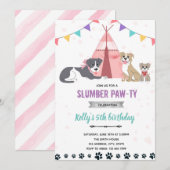 Invitation Soirée pyjama pour animaux (Devant / Derrière)