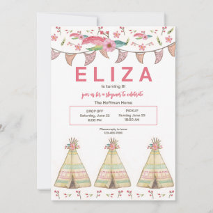 Invitation Soirée Pyjama sous Tipi