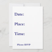 Invitation Soirée pyjamas avec le couche-tard (Dos)