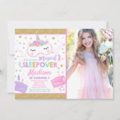 Invitation Soirée pyjamas d'invitation de partie de Sleepover (Devant)