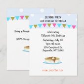 Invitation Soirée Pyjamas et Petit Déjeuner Crêpes (Devant / Derrière)