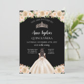 Invitation Soiree Quinceañera Tiara Black (Debout devant)