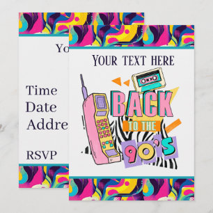 Invitation Soirée rétro Cool 90's