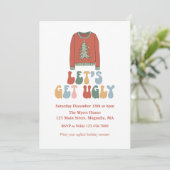 Invitation Soirée rétro de Noël avec des pulls moches (Debout devant)