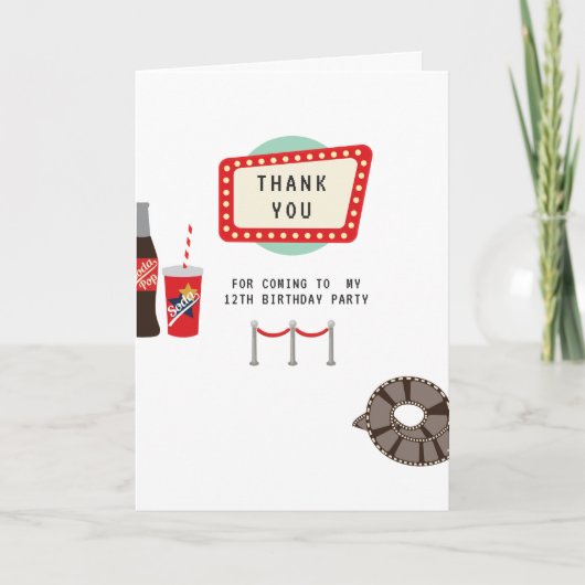 Invitation Soirée Retro Movie Anniversaire (Devant)