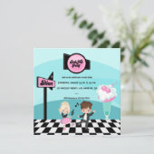 Invitation Soirée Rétro Saut de Chaussettes (Debout devant)