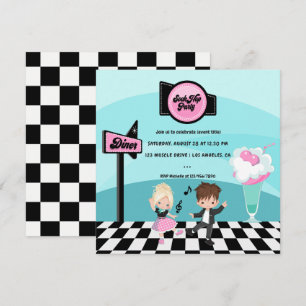 Invitation Soirée Rétro Sock Hop