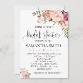 Invitation Soirée romantique boho rose chic (Devant)