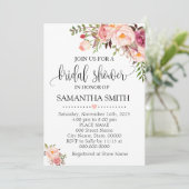 Invitation Soirée romantique boho rose chic (Debout devant)