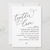 Invitation Soirée Romantique Couples Douche, Ensemble Dans L' (Devant)