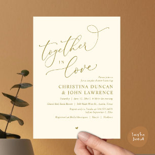 Invitation Soirée Romantique Couples Douche, Ensemble Dans L'