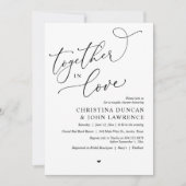 Invitation Soirée Romantique Couples Douche, Ensemble Dans L' (Devant)