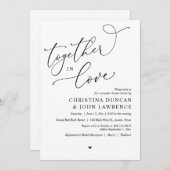 Invitation Soirée Romantique Couples Douche, Ensemble Dans L' (Devant / Derrière)