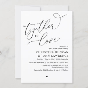 Invitation Soirée Romantique Couples Douche, Ensemble Dans L'