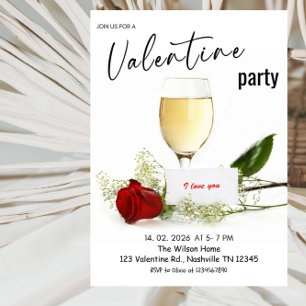 Invitation Soirée Romantique de la Saint-Valentin