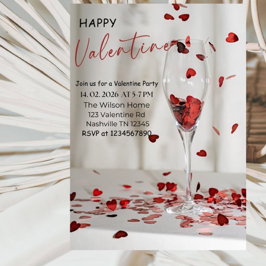 Invitation Soirée Romantique de la Saint-Valentin
