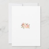 Invitation Soirée romantique Mariage rose rose or (Dos)