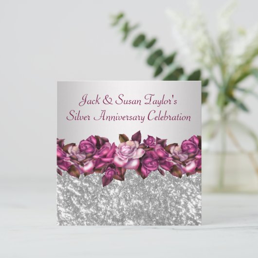 Invitation Soirée Rose 25e anniversaire (Debout devant)