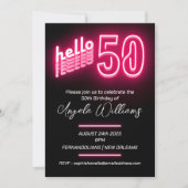 Invitation Soirée rose 50e anniversaire (Devant)