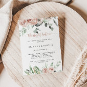 Invitation Soirée Rose Classique Avant Le Dîner De Répétition