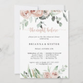 Invitation Soirée Rose Classique Avant Le Dîner De Répétition (Devant)