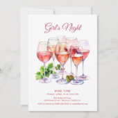 Invitation Soirée rose des filles vin  (Devant)