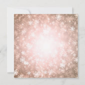 Invitation Soirée Rose Gold Winter Sweet 16 Anniversaire (Dos)