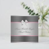 Invitation Soirée rose Noir Doux 16 Anniversaire (Debout devant)