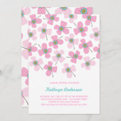 Invitation Soirée rose pâle Chic Fun Fête des mariées (Devant / Derrière)