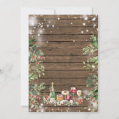Invitation Soirée Rustique Bois Jingle & Mingle (Dos)