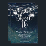 Invitation Soirée Rustique Ciel Mason Lumières Jar SWEET 16<br><div class="desc">Personnaliser pour tout événement.</div>