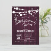 Invitation Soirée rustique du réchauffement de la maison, Bou (Debout devant)