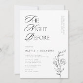 Invitation Soirée Rustique Moderne Avant Le Dîner De Répétiti (Devant)