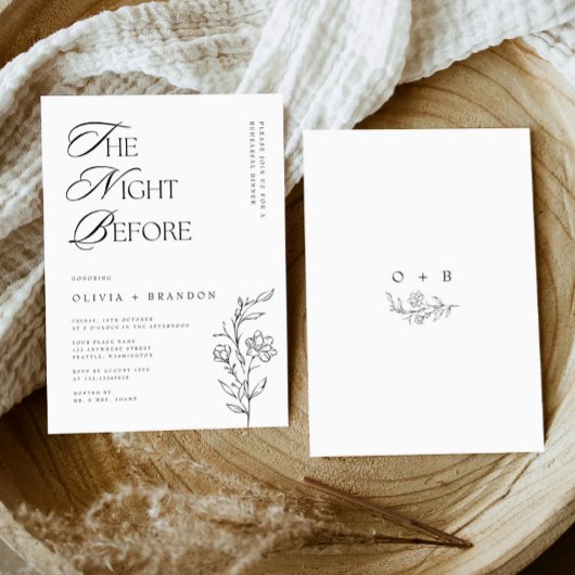 Invitation Soirée Rustique Moderne Avant Le Dîner De Répétiti