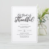 Invitation Soirée Rustique Simple Thanksgiving (Debout devant)