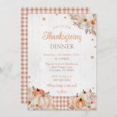 Invitation Soirée Rustique Thanksgiving (Devant / Derrière)